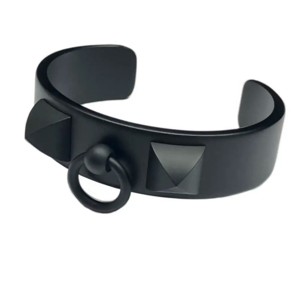 HERMES Medor Noir Bangle Aluminum Sunset Black Collier de Chien Slim T3